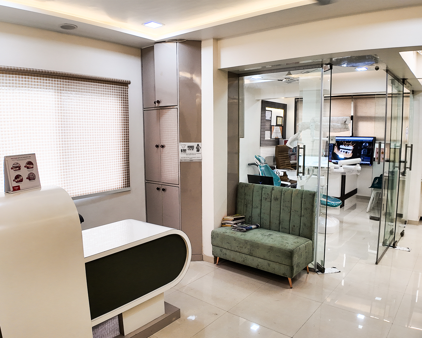 A clean, modern, and welcoming dental clinic interior