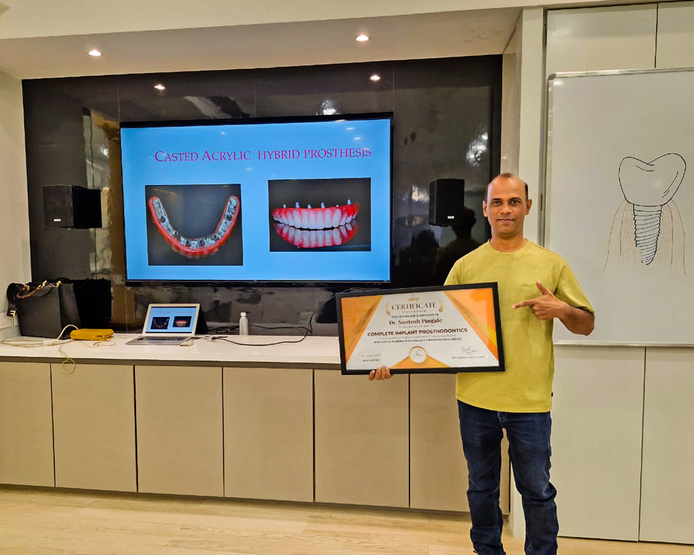 A child happily sitting in the dentist's chair